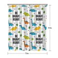 thumbnail image 5 of White Cartoon Dinosaurs Motivational Pattern Shower Curtain 72"x84" ,Bathroom Decorative Shower Curtains Set with 12 Hooks,Modern Waterproof Washable Shower Curtain, 5 of 6