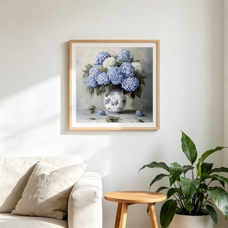 Blue Hydrangea 5D Diamond Painting Art Kit photo 6