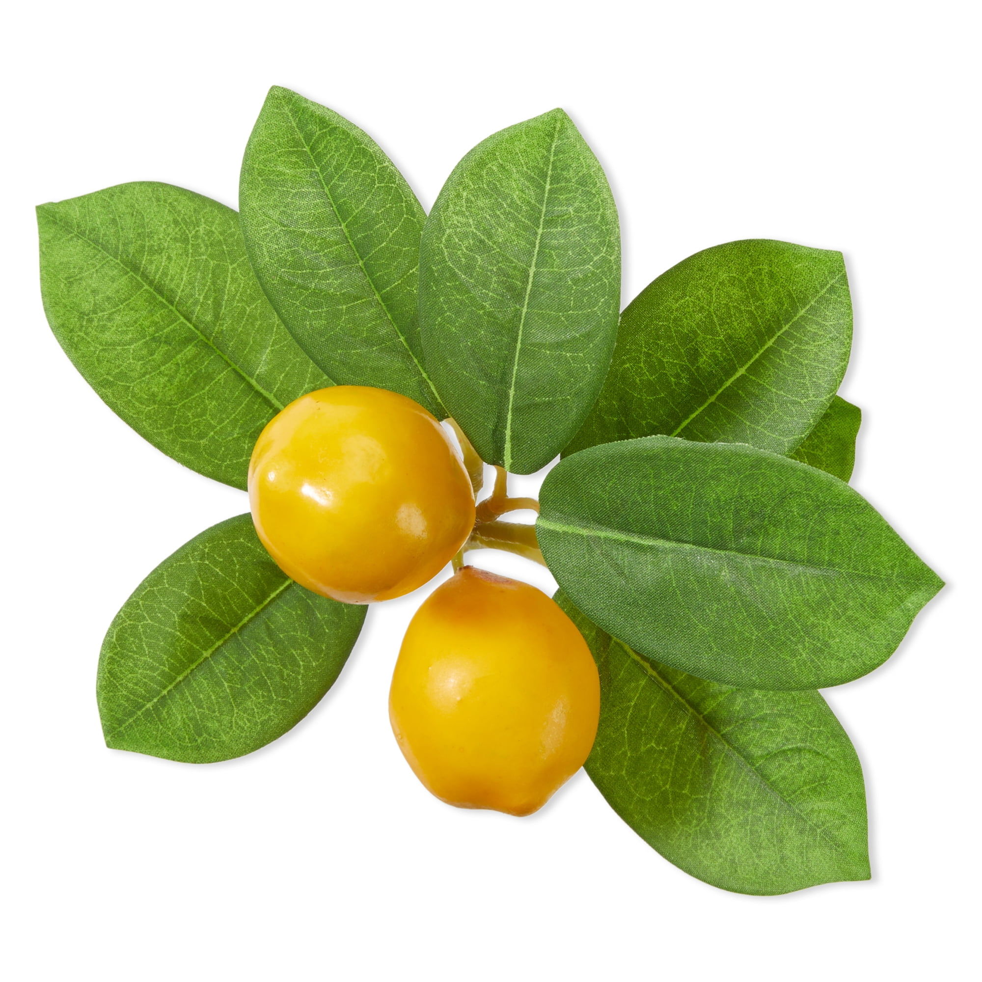 (3 pack) Mainstays Artificial Mini Fruit Pick, Yellow Lemon, 6.25" x 9.8"