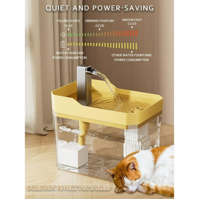 SDNall Pet Water Fountain, Cats Mobile Drinking Smart Cats Fountains Silent Large Capacity Circulating Drinking Water Dog Pet Automatic Water Feeder Pet Water Dispenser for Cats and Small