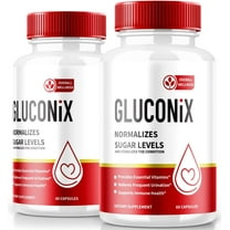 (2 Pack) Gluconix - Official Blood Support Formula, All Natural Supplement to Maintain Stable Healthy Levels, Premium Glu Conix Pills For Overall Health, Reviews (120 Capsules)
