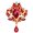 Red-gold Plated, variant on Xinyolin Brooch Gorgeous Luxury Flower Pattern Flower Shape Shawl Clip, for Party
