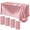 Rose Gold, variant on TURSTIN 4 Packs Ivory Satin Tablecloth 102 x 58 Inch Overlay Satin Table Cover Rectangle Bright Silk Tablecloth Smooth Fabric Table Decoration for Wedding Banquet Party Events