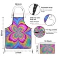 thumbnail image 3 of Colorful Tie Dye Pattern Apron-Garden Aprons for Women with Pockets-Cotton Linen Waterproof Kitchen Cooking Gardening Aprons Adjustable for Kitchen,Cooking,BBQ and Salon 33x27 Inch, 3 of 7