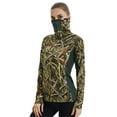 thumbnail image 2 of BASSDASH Women's UPF 50+ Camo Hunting Hoodie with Neck Gaiter Breathable Performance Long Sleeve Fishing Hooded Tee FS03W, 2 of 7