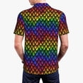 thumbnail image 4 of Balery Dragon Scales Printed Men’s Short Sleeve Polo Shirt, Midweight Men's Shirt,Golf Polo shirts -Small, 4 of 9