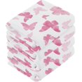 thumbnail image 4 of SKYSONIC Butterfly Cotton Washcloths Set of 2, Highly Absorbent Soft Fingertip Towel for Bathroom, Gym, Hotel and Spa, 12x12 Inch, 4 of 7