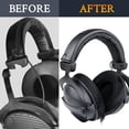 thumbnail interactive-video image 1 of Replacement Slider Covers For Beyerdynamic DT 770, DT 880, DT 990 Pro & HS 400 Headphones (Black Pair) 1 of 4