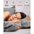 thumbnail image 4 of Burnt Orange Grey Pillow Covers Standard Size 2 Pack, Modern Abstract Oil Painting Soft Bed Throw Pillowcases Breathable Cooling Long Lumbar Body Pillow Sham Cover for Bed Sofa 20''x26'', 4 of 7