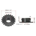 thumbnail image 2 of Uxcell Teeth Chain Sprocket Carbon Steel with Set Screws 17mm, 2 of 6