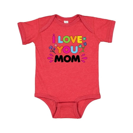 

Inktastic I Love You Mom with Flowers Gift Baby Girl Bodysuit