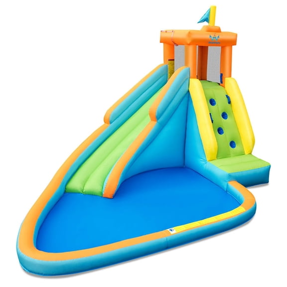 Spaco Inflatable Water Slide Bounce House Without Blower, Jumping Castle Family Backyard Bouncy Castle, Durable Sewn with Extra Thick Material, Idea for Kids