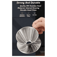 thumbnail image 4 of Pour over Coffee Filter Holder with Handle Reusable Coffee Dripper Paperless 304 Stainless Steel Drip Cup Coffee Maker,1 * Coffee Filter Holder With Handle,Silver, 4 of 7