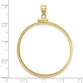 thumbnail image 4 of Wideband Distinguished Coin Jewelry 14k Polished 37.0mm x 2.85mm Screw Top Coin Bezel Pendant, 4 of 4
