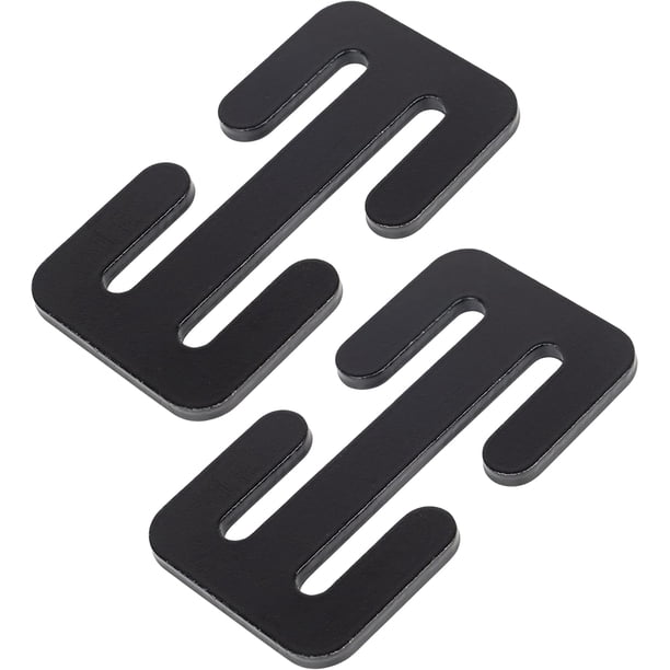 Clips de ajuste para cinturón de seguridad, paquete de 2, ajustador de cinturón de seguridad, regulador de tope de cinturón de seguridad, evita que el cinturón roce contra el cuello, 3,5 cm, negro
