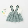 thumbnail image 2 of YuYuBao Baby Girls Dress Summer Floral Rabbit Print Ruched Sleeveless Dresses With Straw Hats Sets Girls Dress Sundress , 2-3 Years, 2 of 4