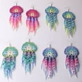 thumbnail image 6 of Aellinatey Artistic Bohemian Tassels Earrings Jellyfish Shape Handmade Beads Earrings, 6 of 18
