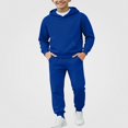 thumbnail image 2 of Vornjynx Boys 2 Piece Outfit (2-14) Fleece Lined Hooded Sweatshirt with and Leg Tied Sweatpants Set Sporty Blue, 2 of 7