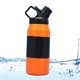 thumbnail image 4 of Stainless Steel Vacuum Insulation Bottle Stylish Innovative High Capacity Leakpoof Sports Water Bottle for Outdoor Sports Car Travel 750ml Orange Red, 4 of 5