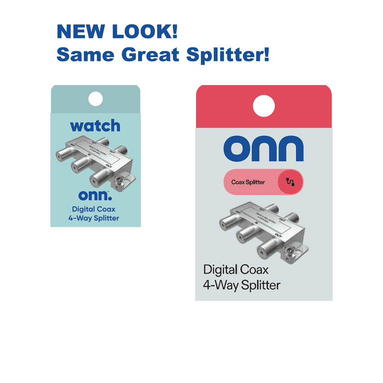 onn. 4-Way Digital Coax Cable Splitter photo 6