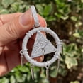 thumbnail image 2 of Dubss Iced Out Pendant Millennium Wisdom Wheel Dream Catcher Necklace for Women Cubic Zirconia Gold Color HipHop Jewelry, 2 of 4