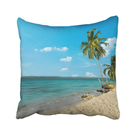 - BPBOP Palm Trees On Beautiful Beach With Crystal Clear Turquoise Water And Blue Sky Pillowcase Pillow Cushion Cover 18x18 inches