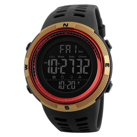 SKMEI Men Sports Watches Countdown Double Time Watch Alarm Chronograph Digital Wristwatches 50M Waterproof Relogio
