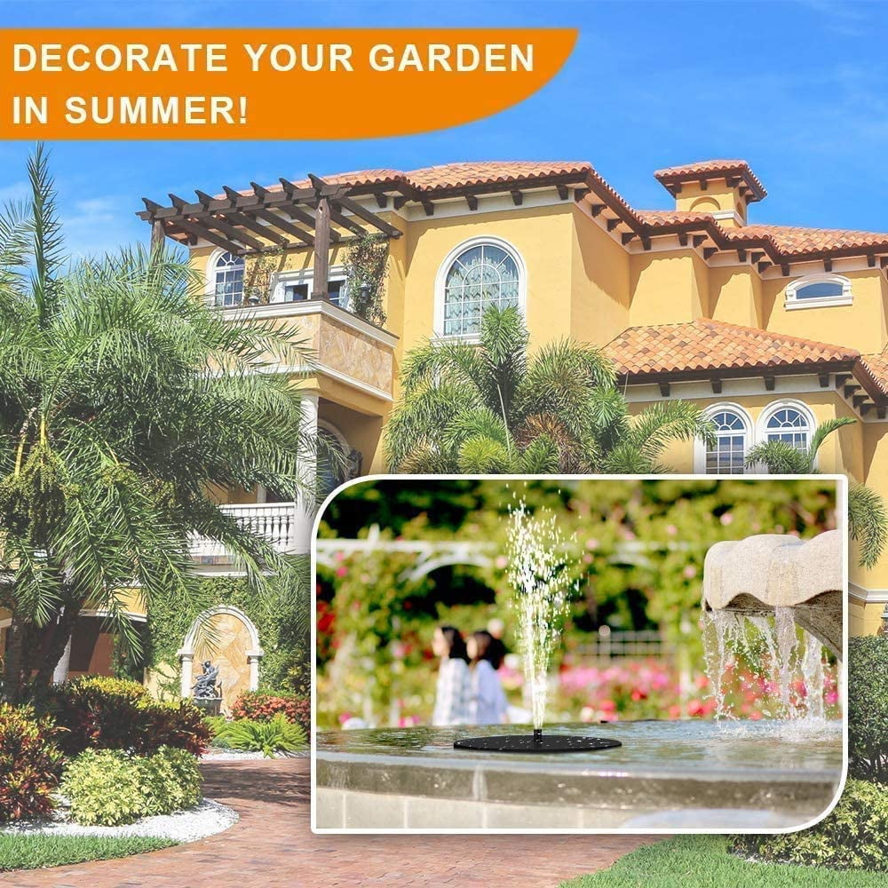 Pool,Outdoor And Backyard Summer Lotus Solar Fountain,Free Standing Portable Floating Solar Bird Bath Fountain Pump With 6 Nozzles For Bird Bath,Garden,Pond Pool,Outdoor And Backyard Summer Lotus Solar Fountain,Free Standing Portable Floating Solar Bird Bath Fountain Pump With 6 Nozzles For Bird Bath,Garden,Pond
