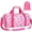 G2-Pink & Crown Dinosaur, variant on Travel Duffle Bag Boys - Waterproof Kids Gym Sports Bag for Overnight Sleepover Bag with Shoe Compartment and Dry Wet Separation Pockets (Blue Basketball)