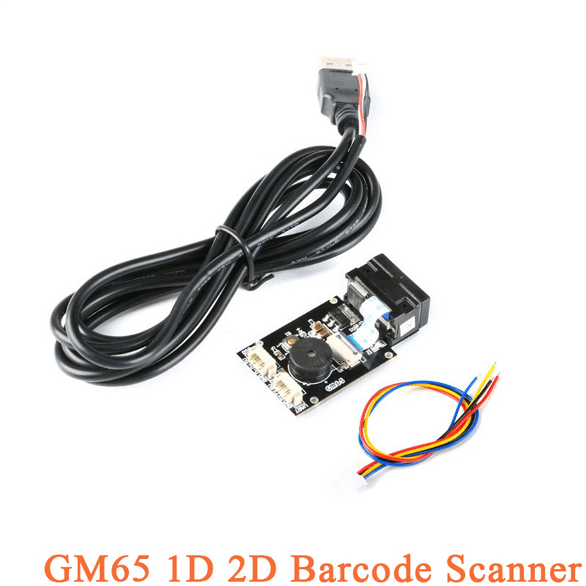 2X GM65 USB Wired Barcode Scanner 1D 2D Bar Code Reader QR Code Reader Module CMOS Buzzer for Reminding with Cable UART