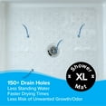 SlipX Solutions Extra Large 27x27 Square Shower Mat with Drain Holes in