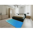 thumbnail image 4 of Ahgly Company Indoor Rectangle Patterned Neon Blue Area Rugs, 3' x 5', 4 of 6