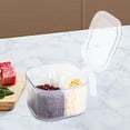 thumbnail image 1 of CHUANK Seasoning Box 4 Grids Dustproof Easy to Refill Spice Dispenser Condiment Container for Sugar Restaurant Dining Room Home Clear, 1 of 10