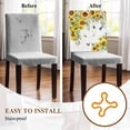 thumbnail image 5 of Sunflower Butterfly Chair Covers Set of 1 Summer Yellow Flower Chair Back Covers Stretch Removable Washable Chairs Slipcovers Chair Protector for Dining Room Kitchen Party Decor, 5 of 5