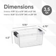 thumbnail image 2 of Superio Clear Plastic Storage Bin with Lid,Non-Toxic, BPA Free, Odor Free, Organizer Storage Box, Stackable Plastic Tote for Home, Garage, School, and Office, X-Small, 3.5 Quart, 2 Pack, 2 of 9