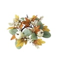 thumbnail image 2 of sruoe Halloween Rustic Artificial Pumpkin Candle Ring Wreath, Halloween Table Decor, Indoor Halloween Decor for Halloween Dining Table, Mantel, Window Sill Layout, 2 of 7
