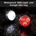 thumbnail image 5 of 4 Pieces USB Rechargeable Bike Light Bike Headlight and Taillight Front and Rear Bicycle Light and 1 Piece Bike Storage Bag Waterproof Triangle Saddle Frame Pouch for Cycling, 5 of 5