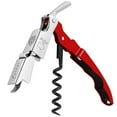 thumbnail image 2 of Wine Key - Professional Handcrafted Heavy Duty Waiter Corkscrew, Compact Wine Opener with Double Hinged, Foil Cutter and Bottle Opener, Gifts for Servers, Sommelier, Bartenders - Red, 2 of 6