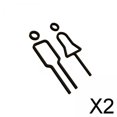 thumbnail image 1 of Letrero para puerta de baño,Letrero para puerta de baño para hombres y mujeres,figura ligera,Símbolo de inodoro,decoración moderna para el baño,simple,Pegatinas acrílicas para letreros de, 1 of 8