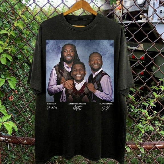 Naz Reid Anthony Edwards Julius Randle Basketball Vintage Shirt, Basketball Funny 90s Shirt