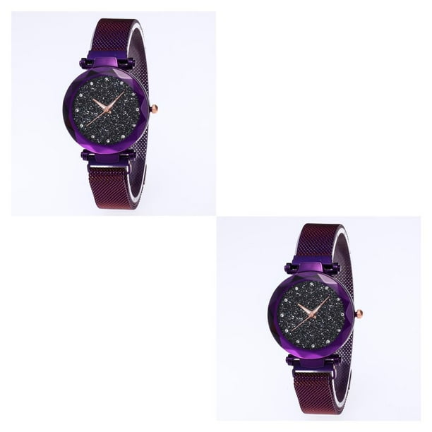 Reloj de Cuarzo Analógico Sidaley Star Sky para Mujer Correa de Malla Oro Rosa