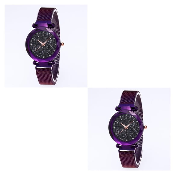 Reloj Seitruly Star Sky Mujer Correa de Malla Cuarzo Analógico Oro Rosa