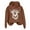 Brown, variant on Essentials Hoodie, Cow Print Long Sleeve Loose Fit Pullover Fall Outfits 2025 Casual Sweatshirt Women Fashion Comfort Tops