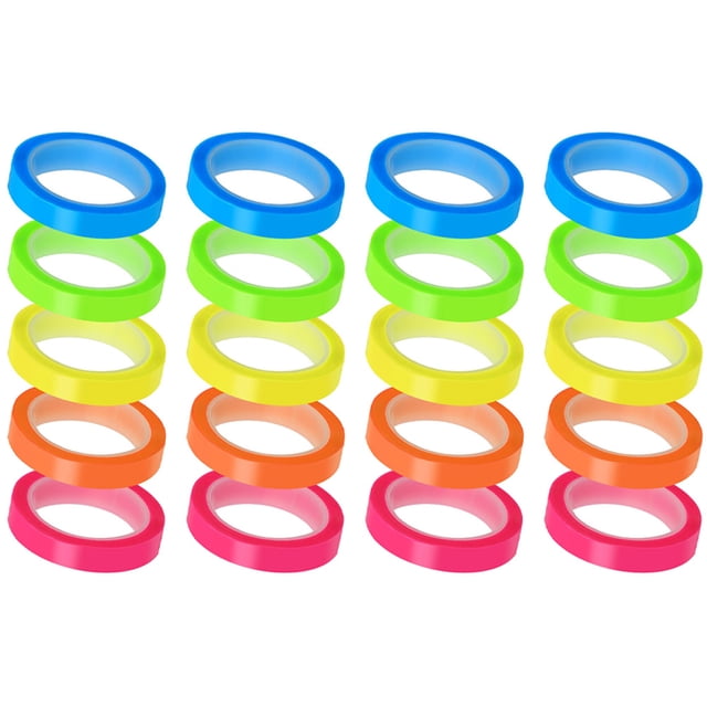 Miangastore 20 Rouleaux d'Onglets Collants Multifonctionnels Marqueurs de Page Pratiques Onglets de Livre Portables Rubans de Surlignage