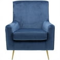 thumbnail image 4 of Fox Hill Trading Lana Velvet Accent Chair, Parisian Blue, 4 of 6