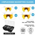 thumbnail image 3 of Magnifying Glasses Rechargeable Head Magnifier 1.5X 2.5X 3.5X 5X Headband Magnifying Glass with Light Eyeglasses Magnifier Jewelers Magnifying Glass for Close Work Crafts Reading, 3 of 7