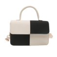 thumbnail image 5 of Bolso bandolera pequeño de diseño a cuadros con contraste de colores para mujer, nuevo bolso cuadrado pequeño de otoño 2025 para ir al trabajo con diseño de cuadros., 5 of 5