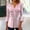 #0239-Pink, variant on Womens Plus Size Blouse 3/4 Sleeve V Neck Button Front Flared Sleeve Print Top Relaxed Fit for Party