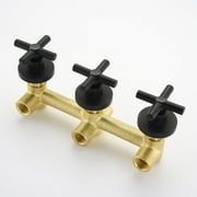 Wall Mount Bathtub Faucet with Hand Shower, 3 Handle Tub Shower Faucet Matte Black
