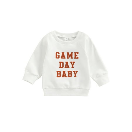 

Douhoow Kids Boys Girls Sweatshirts Letter Print Long Sleeve Pullover Autumn Tops Outwear